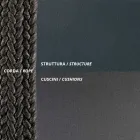 Garden Pouf in Steel and Rope Cushion Included Made in Italy - Bronn Viadurini