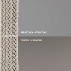 Garden Pouf in Steel and Rope Cushion Included Made in Italy - Bronn Viadurini