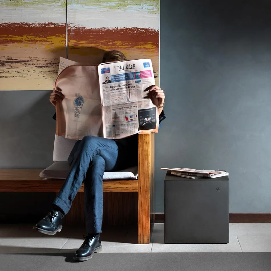 Garden Pouf in Polyethylene 8 Finishes Made in Italy - Viky Viadurini