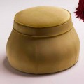 Upholstered lounge pouf Simon, classic luxury design made in Italy 