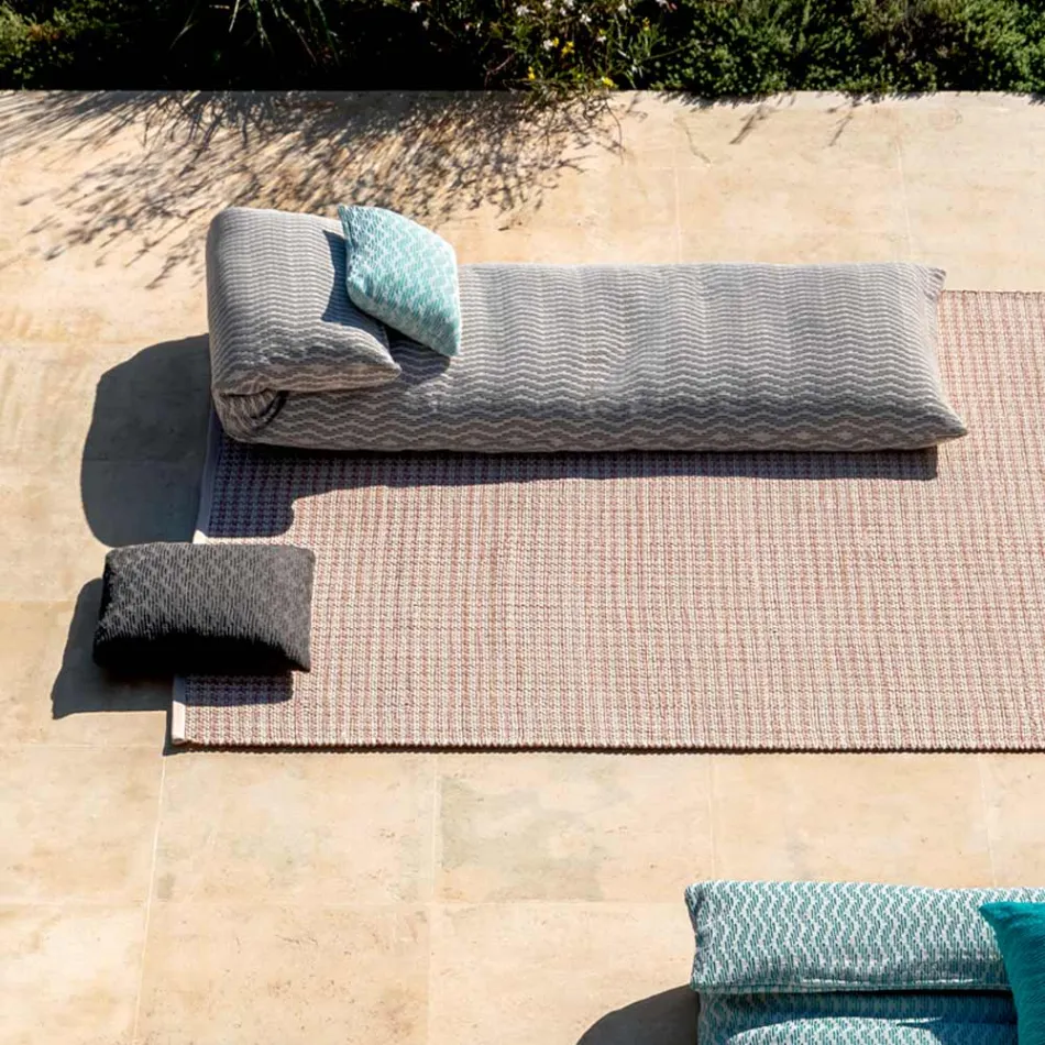 Design Single Outdoor Daybed Pouf, High Quality Made in Italy - Emanuela Viadurini