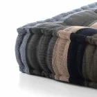 Ethnic Square Pouf in Patchwork Fabric or Velvet - Fibre Viadurini
