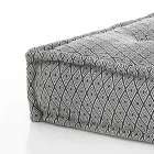 Ethnic Square Pouf in Patchwork Fabric or Velvet - Fibre Viadurini