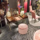 Design pouf in fabric Belle 1 Viadurini