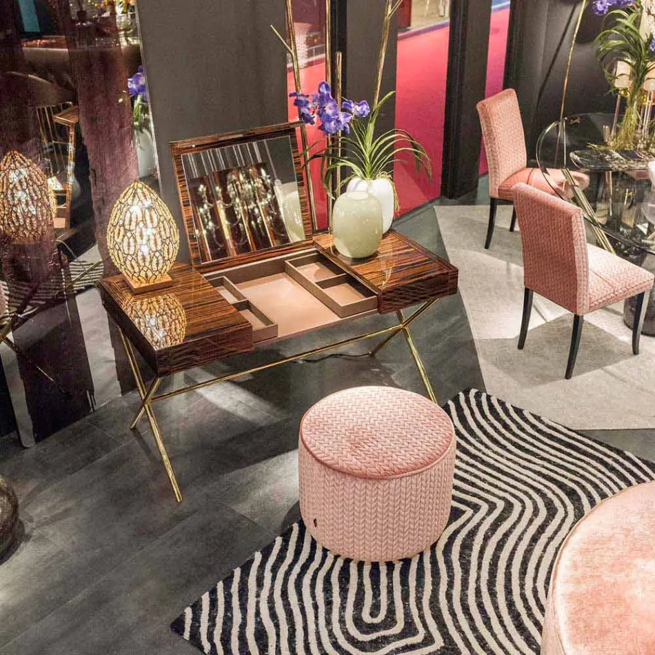 Design pouf in fabric Belle 1 Viadurini