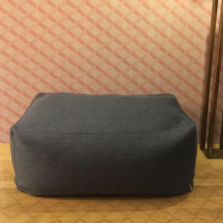 Soft Rectangular Ottoman Pouf for Indoor and Outdoor use in Fabric - Naemi Viadurini