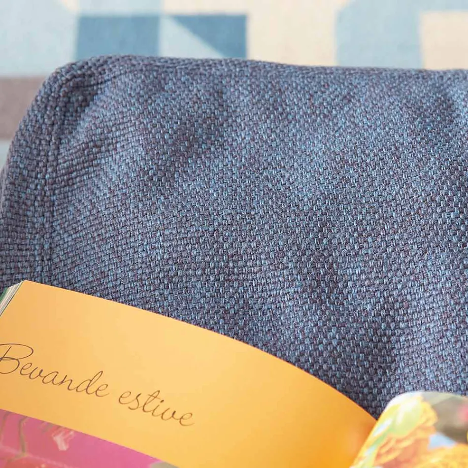 Soft Rectangular Ottoman Pouf for Indoor and Outdoor use in Fabric - Naemi Viadurini