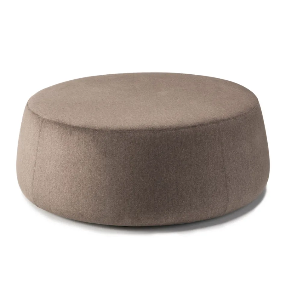 Soft Round Lounge Pouf in Colored Velvet 3 Sizes - Evelyne Viadurini
