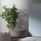 Soft Round Lounge Pouf in Colored Velvet 3 Sizes - Evelyne Viadurini