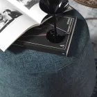 Round Ottoman Pouf for the Lounge in Colored Chenille 3 Sizes - Evelyne Viadurini