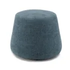 Round Ottoman Pouf for the Lounge in Colored Chenille 3 Sizes - Evelyne Viadurini