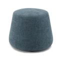 Round Ottoman Pouf for Lounge in Colored Chenille 3 Dimensions - Evelyne