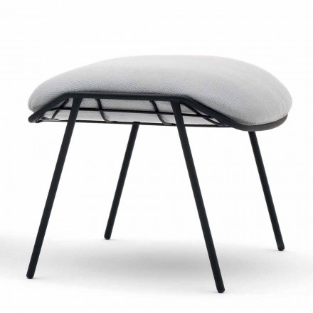 Varaschin Summer outdoor pouf / footstool in fabric and steel Viadurini