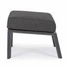 Pouf Footrest in Removable Fabric and Painted Aluminium - Nathy Viadurini