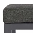 Pouf Footrest in Removable Fabric and Painted Aluminium - Nathy Viadurini