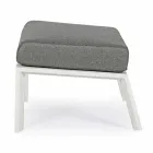 Pouf Footrest in Removable Fabric and Painted Aluminium - Nathy Viadurini
