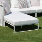Square Pouf for Outdoor Aluminium 3 Finishes Luxury Design - Julie Viadurini