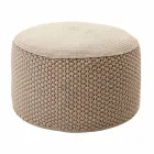 Round Garden Pouf in Polypropylene in 3 Colours Made in Italy - Francisco Viadurini