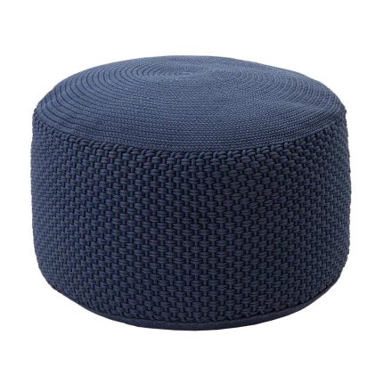 Round Garden Pouf in Polypropylene in 3 Colours Made in Italy - Francisco Viadurini