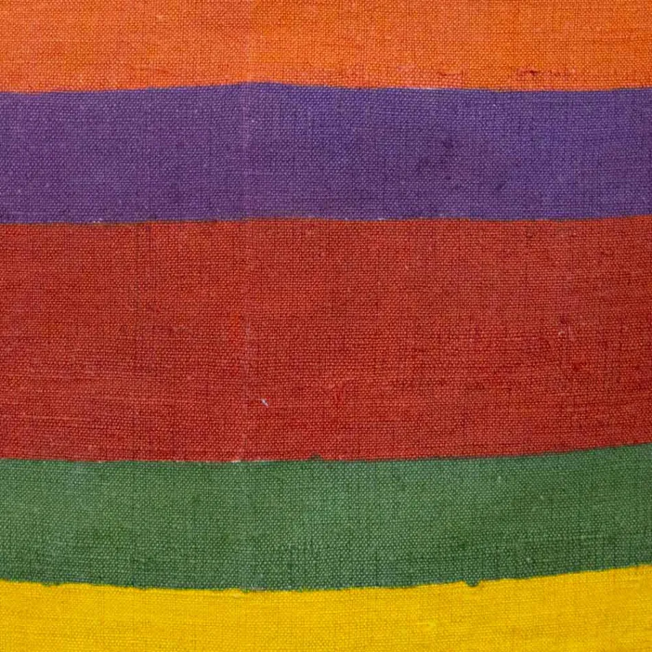 Precious Hand Painted Hemp Handmade Apron Made in Italy - Brands Viadurini