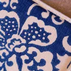 Potholders of Italian Art in Pure Linen with Hand Print Single Piece - Brands Viadurini