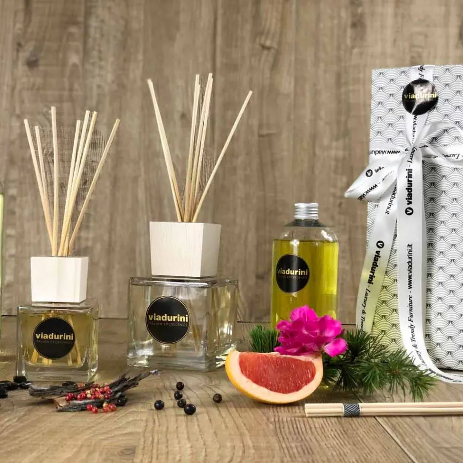 Amber Fragrance Home Air Freshener 500 ml with Sticks - Sassidimatera Viadurini
