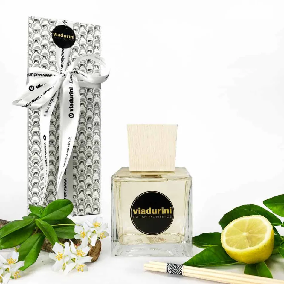 Leather Fragrance Room Air Freshener 500 ml with Sticks - Lavecchiavenezia Viadurini