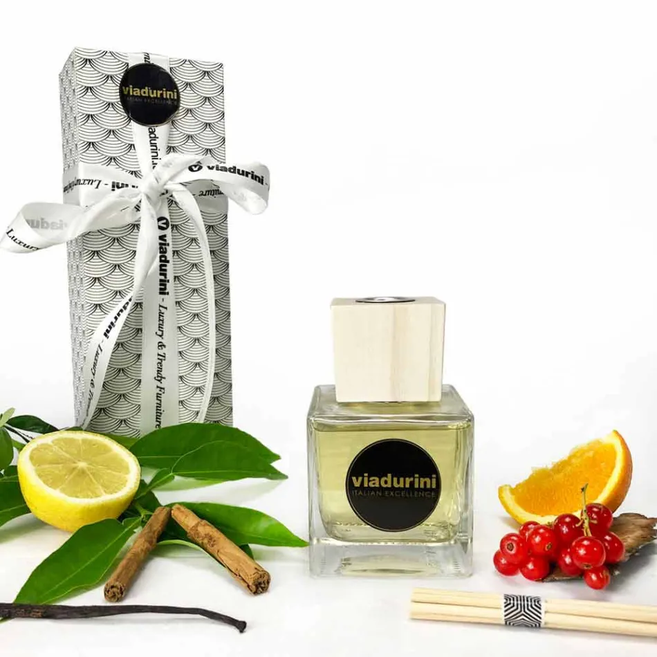 Mandarin and Cinnamon Room Fragrance 200 ml with Sticks - Lamaddalena Viadurini
