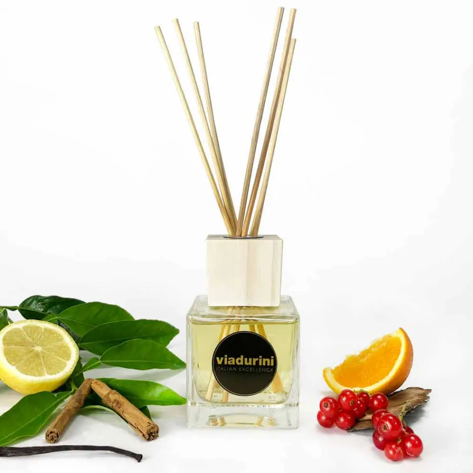Mandarin and Cinnamon Room Fragrance 200 ml with Sticks - Lamaddalena Viadurini
