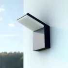 18W LED Outdoor Wall Lamp in White or Black Aluminium - Nerea Viadurini