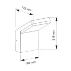 18W LED Outdoor Wall Lamp in White or Black Aluminium - Nerea Viadurini