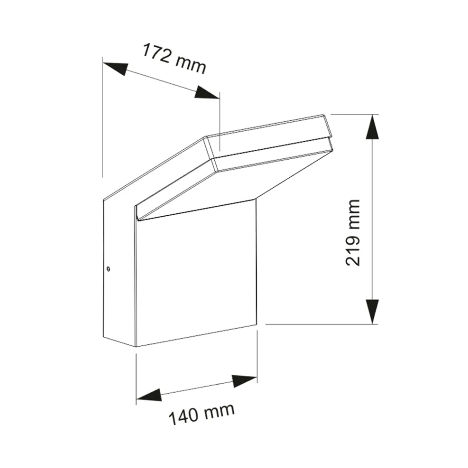 18W LED Outdoor Wall Lamp in White or Black Aluminium - Nerea Viadurini