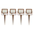 Projector, Outdoor Led Spotlight in Corten Aluminium 4 Pieces - Light Blue