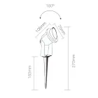 Outdoor Led Spotlight in Matt Black Aluminium 4 Pieces - Oliver Viadurini