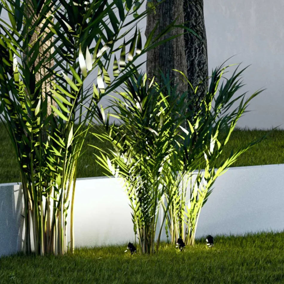 Projector LED Recessed Spotlight in Matt Black Aluminium 4 Pieces - Obrina Viadurini