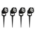 Projector, Recessed Led Spotlight in Matt Black Aluminium 4 Pieces - Obrina