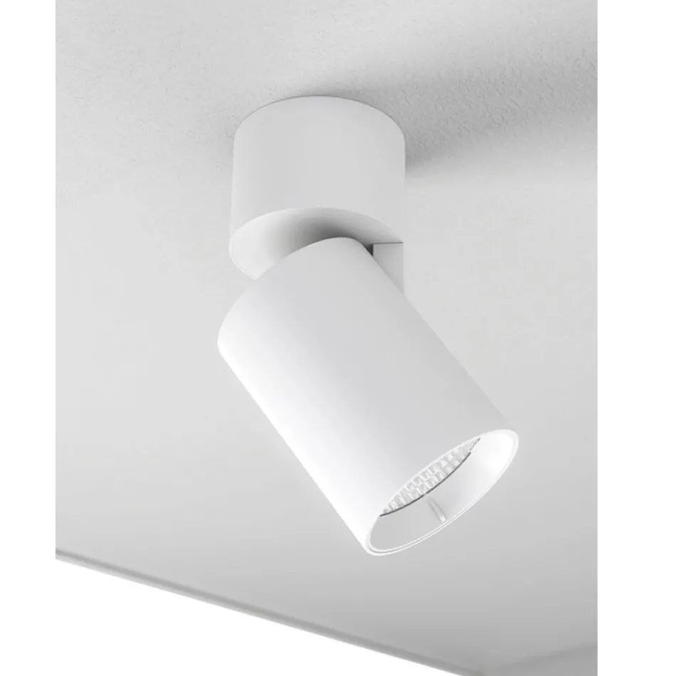 Adjustable Led Ceiling Light in White or Black Aluminium - Point Viadurini