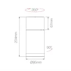 Adjustable Led Ceiling Light in White or Black Aluminium - Point Viadurini