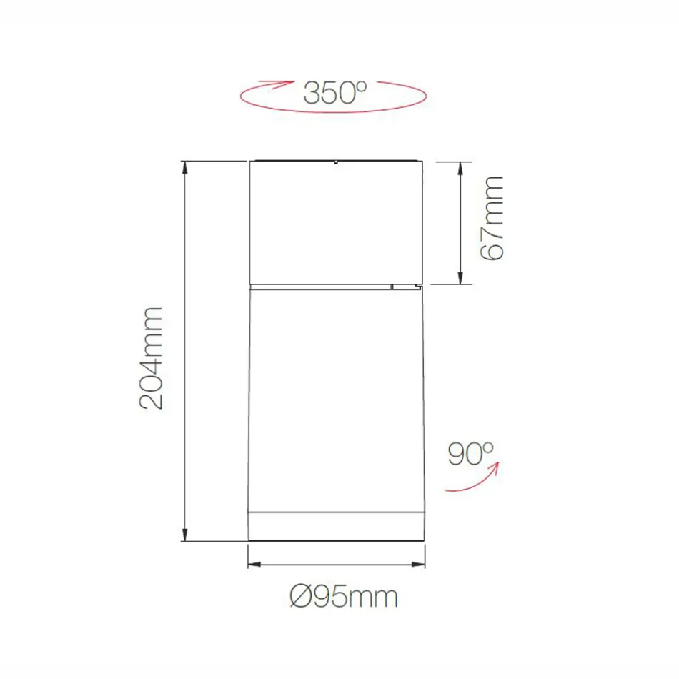 Adjustable Led Ceiling Light in White or Black Aluminium - Point Viadurini