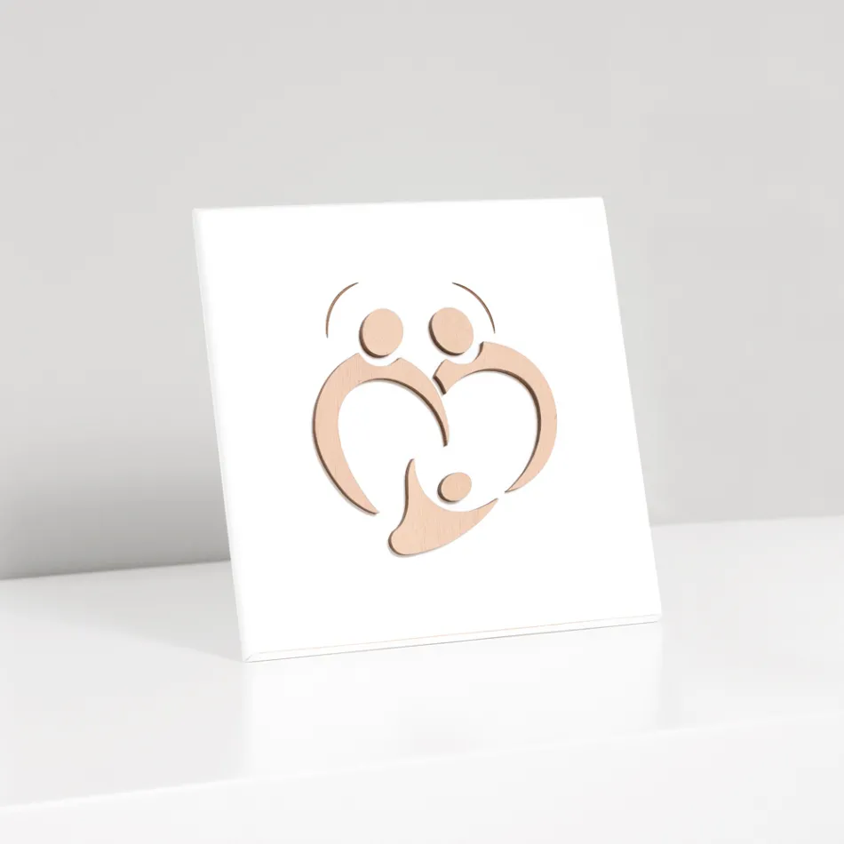 Holy Family Picture with Laser Engraving Made in Italy - Zuleika Viadurini