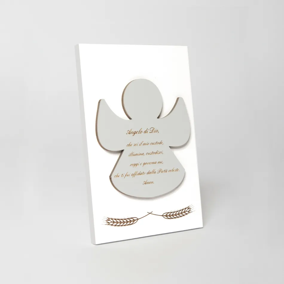 Laser Engraved Picture of a Blessed Angel Made in Italy - Alain Viadurini