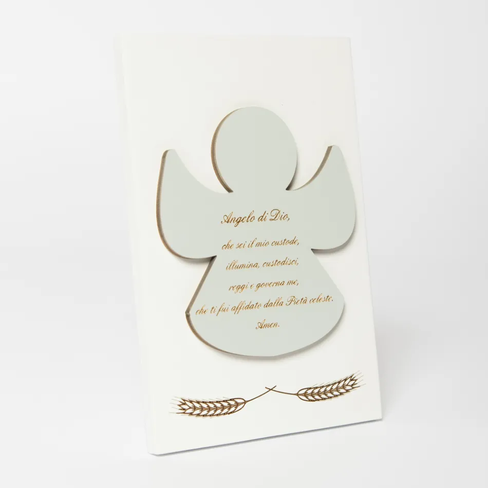 Laser Engraved Picture of a Blessed Angel Made in Italy - Alain Viadurini