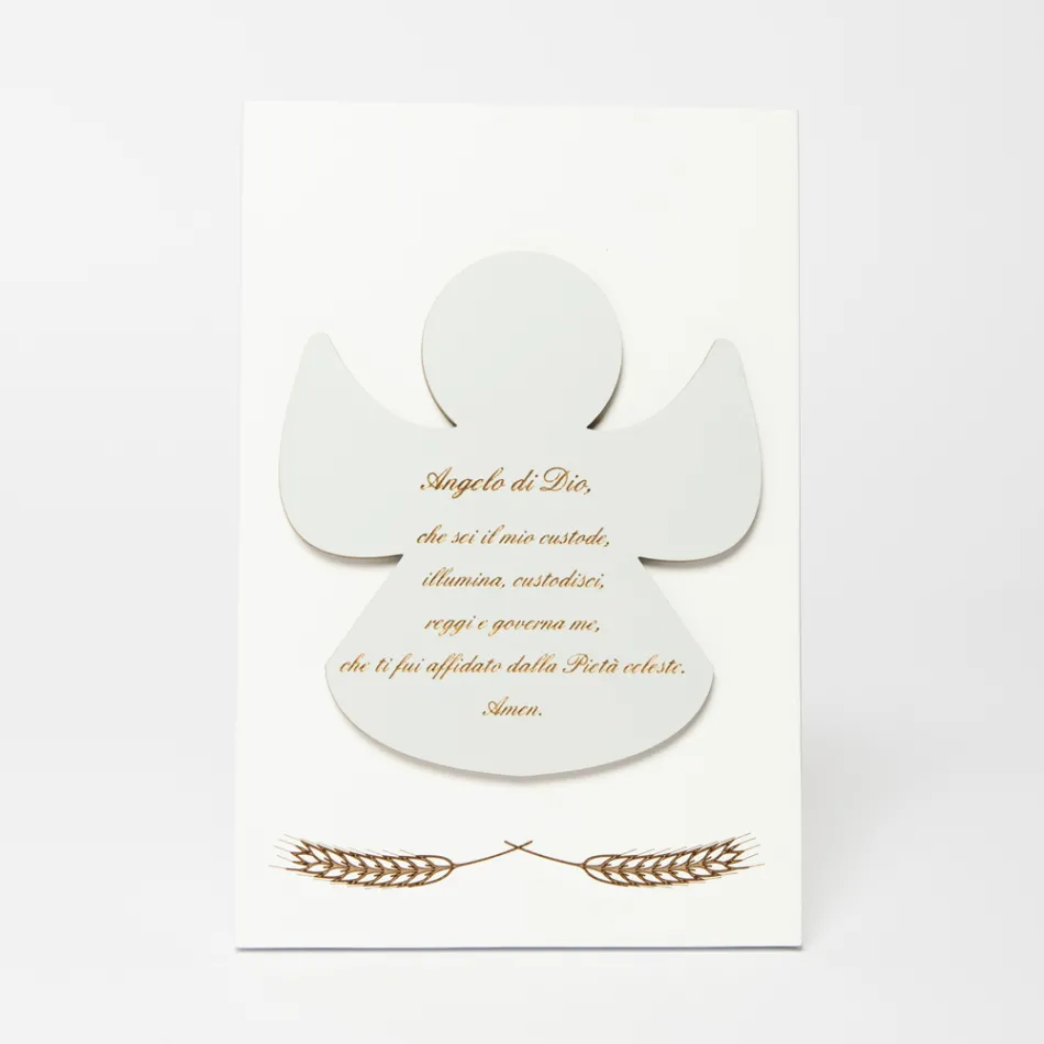 Laser Engraved Picture of a Blessed Angel Made in Italy - Alain Viadurini