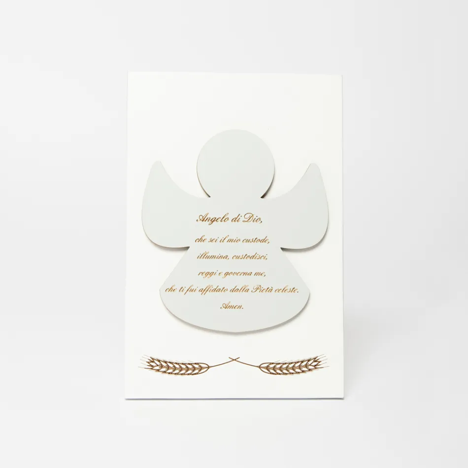 Laser Engraved Picture of a Blessed Angel Made in Italy - Alain Viadurini