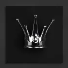 Modern Wall Picture in Wood and Resin Made in Italy - Corona Viadurini