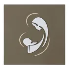 Laser Engraved Picture of the Madonna with Child Made in Italy - Bashira Viadurini