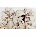 Modern design panel in relief on canvas made in Italy Sole Viadurini