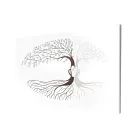 Laser Engraved Picture with Family Tree and Heart Made in Italy - Aletha Viadurini