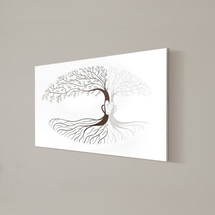 Laser Engraved Picture with Family Tree and Heart Made in Italy - Aletha Viadurini