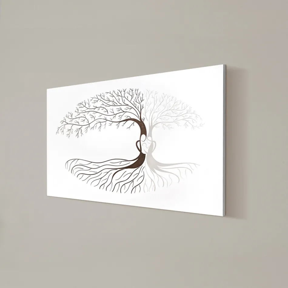Laser Engraved Picture with Family Tree and Heart Made in Italy - Aletha Viadurini